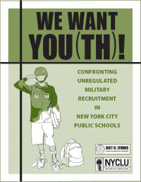 We Want You(th)! Confronting unregulated military recruitment in New York City public schools -- report cover